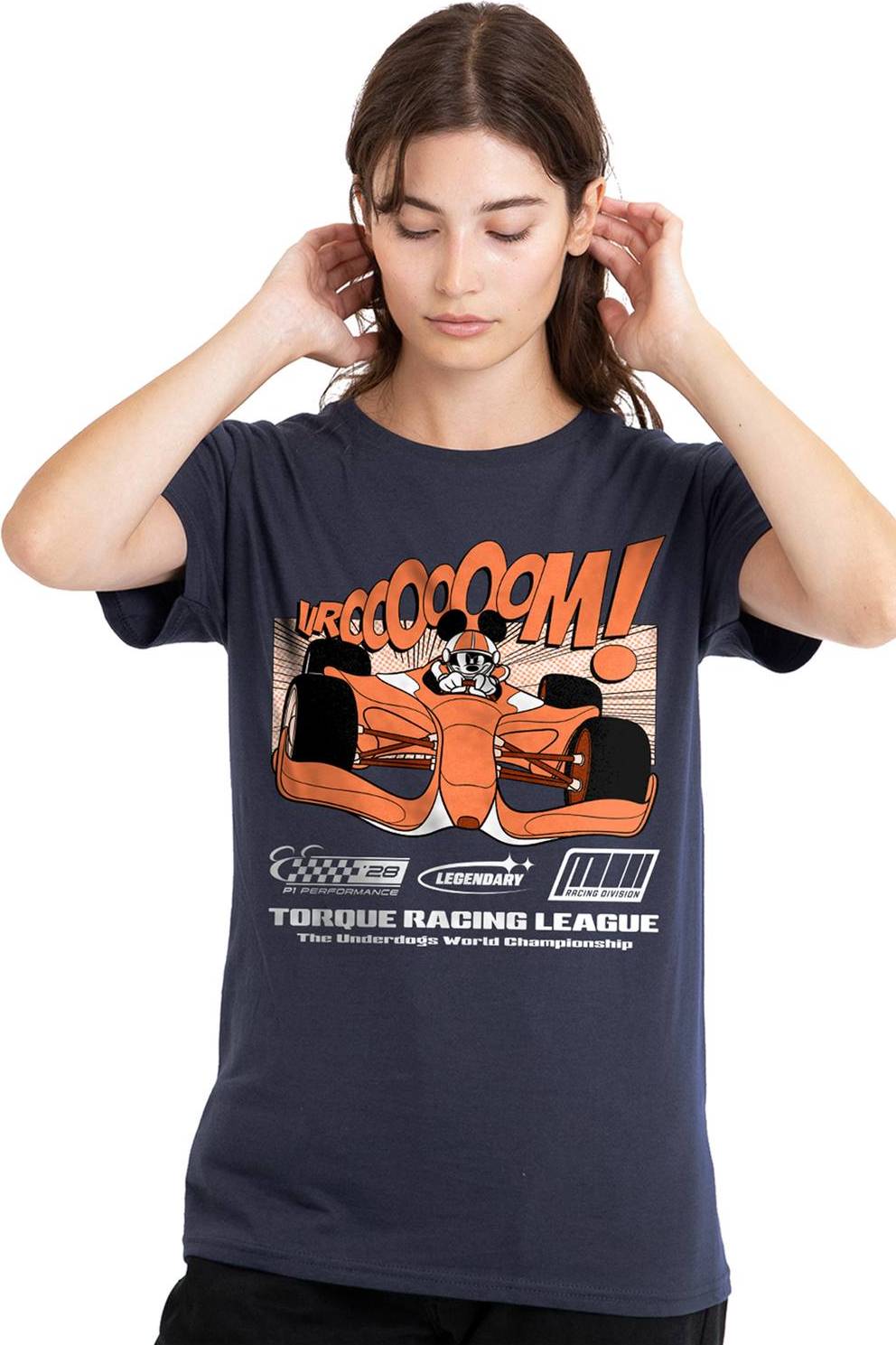 Disney Mickey Mouse Racing Comic T-Shirt - Deep Navy