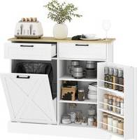 Homcom Farmhouse Kitchen with 2 Drawers Sideboard