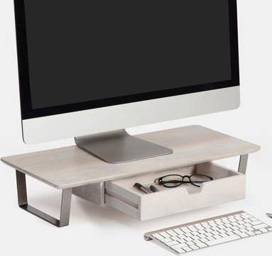 Monitor stand with storage Jani Wood Monitor Stand Riser Desk