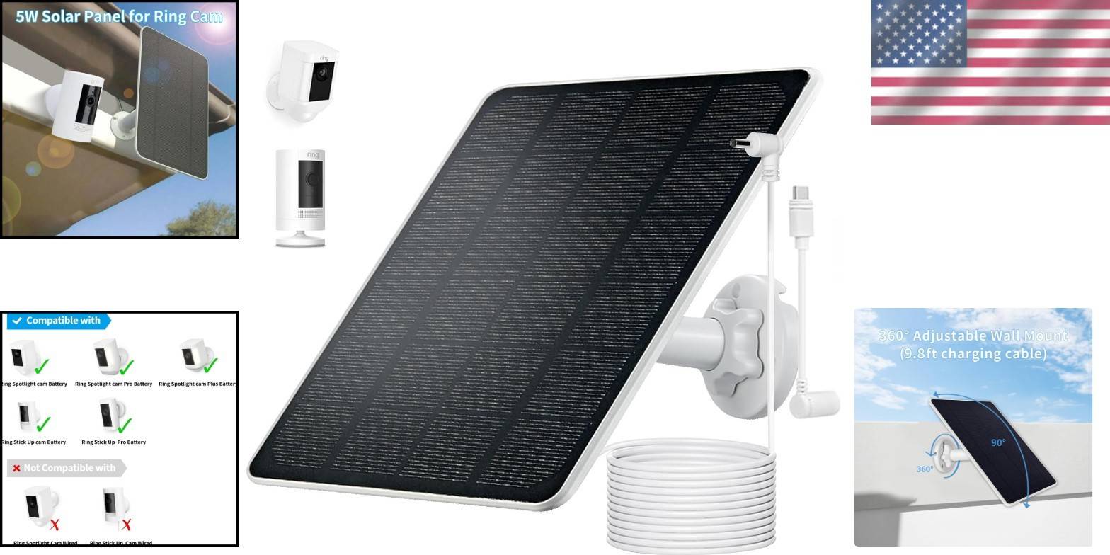 The ring camera Ring Camera Solar Panel Charger