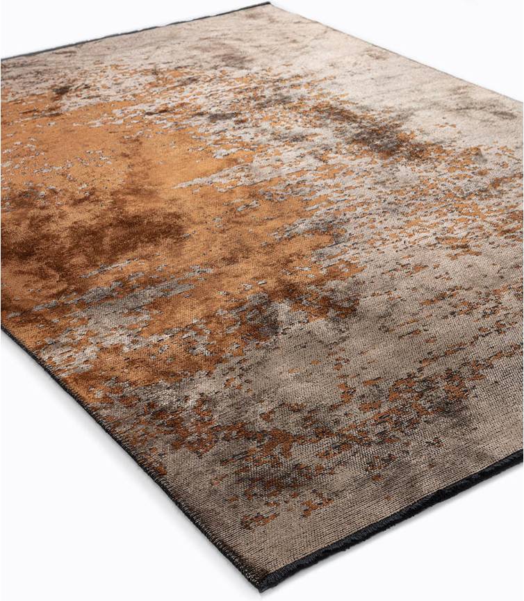 Ebern Designs Abstract Area Rug Rectangle 6'6"6" x 9'10" Brown