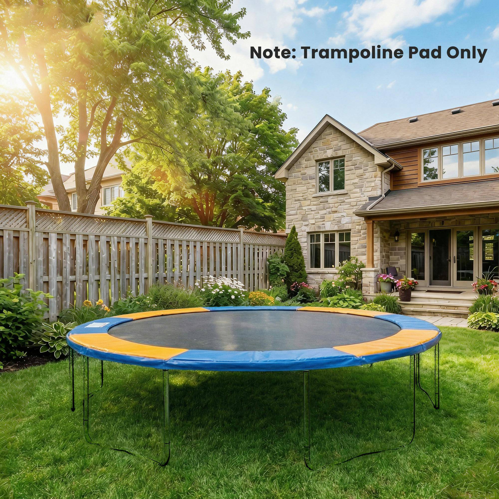 8ft Trampoline Spring Cover Yellow Blue