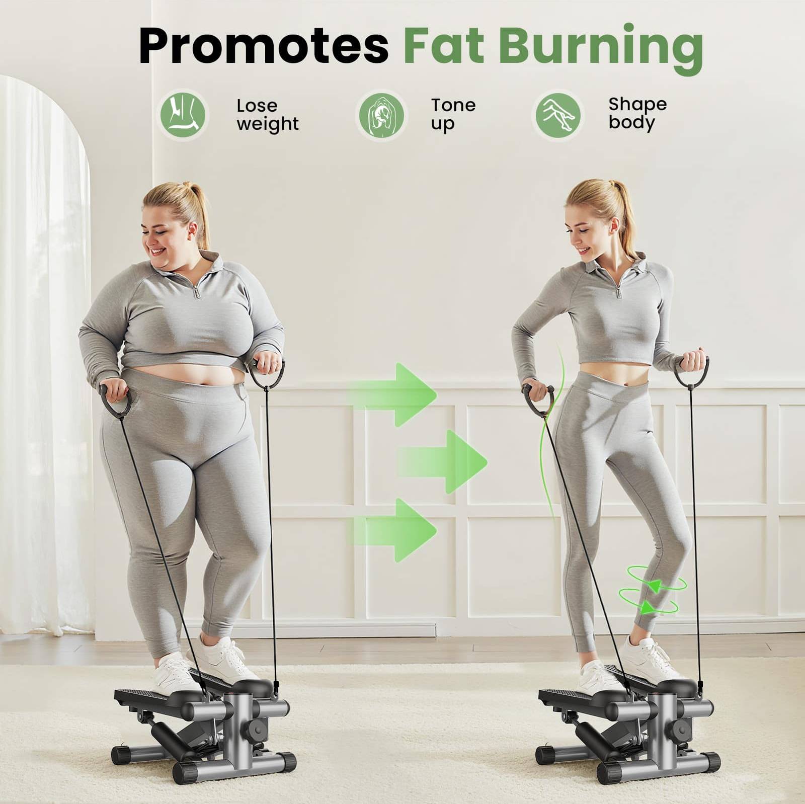 Mini stepper anysun Mini Adjustable Full Body Workout Stepper Machine