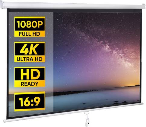 Segawe Outdoor Projector Screen Pull Down 80 Inch