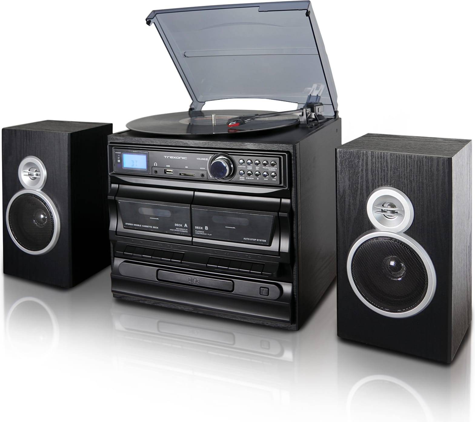 Trexonic 3 Speed Vinyl Turntable Stereo System