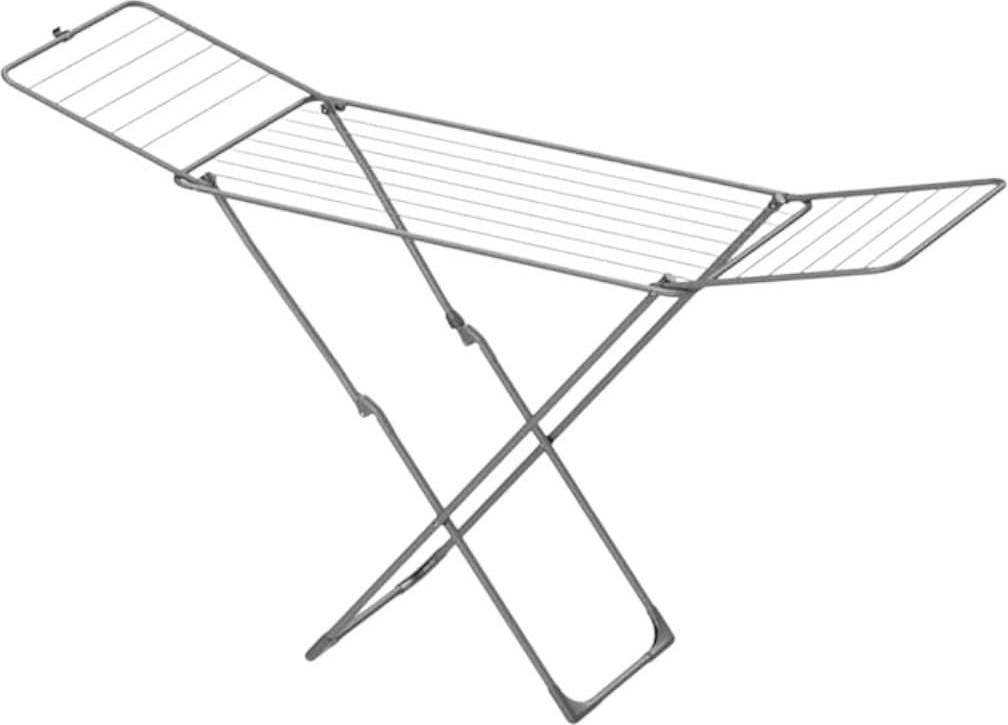 Laundry drying rack foldable SlickBlue Foldable Laundry Drying Rack 71.7 Inch W Steel Indoor Outdoor Clothes Rack -
