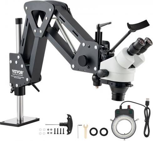 Magnifier with light VEVOR Multi-Directional Microscope 7X-45X Magnification