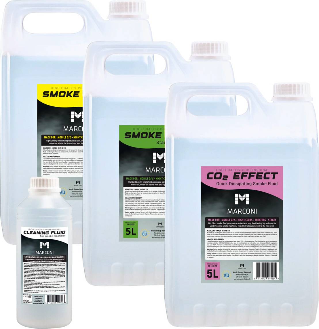3 x 5L Røykvæske Mix Pack 250ml Rensevæske