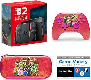 Nintendo switch game console Nintendo Switch 2 Bundle with Mario Controller & Case