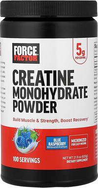 Force Factor Creatine Monohydrate Powder Blue Raspberry 21.9 Oz