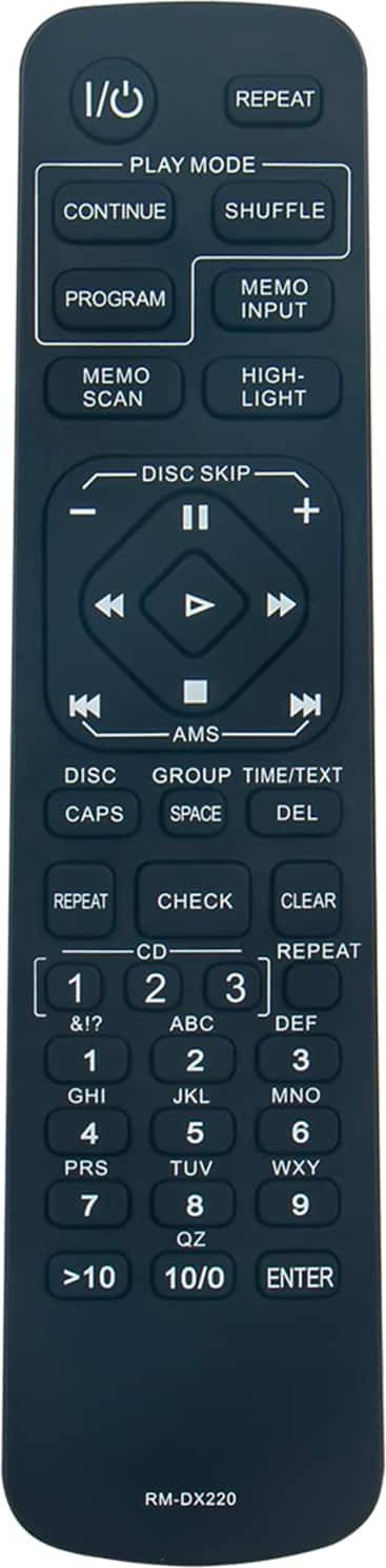 ZdalaMit RM-DX220 Replaced Remote Control