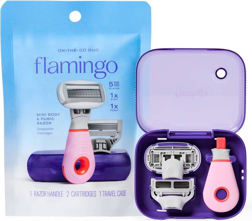 Flamingo Travel Size Razor 4ct