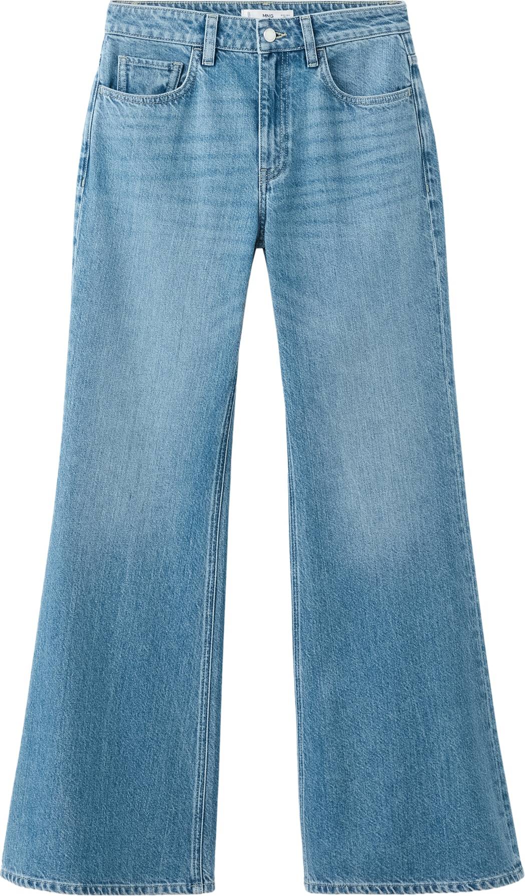 Mid-Rise Flared Jeans - Medium Blue