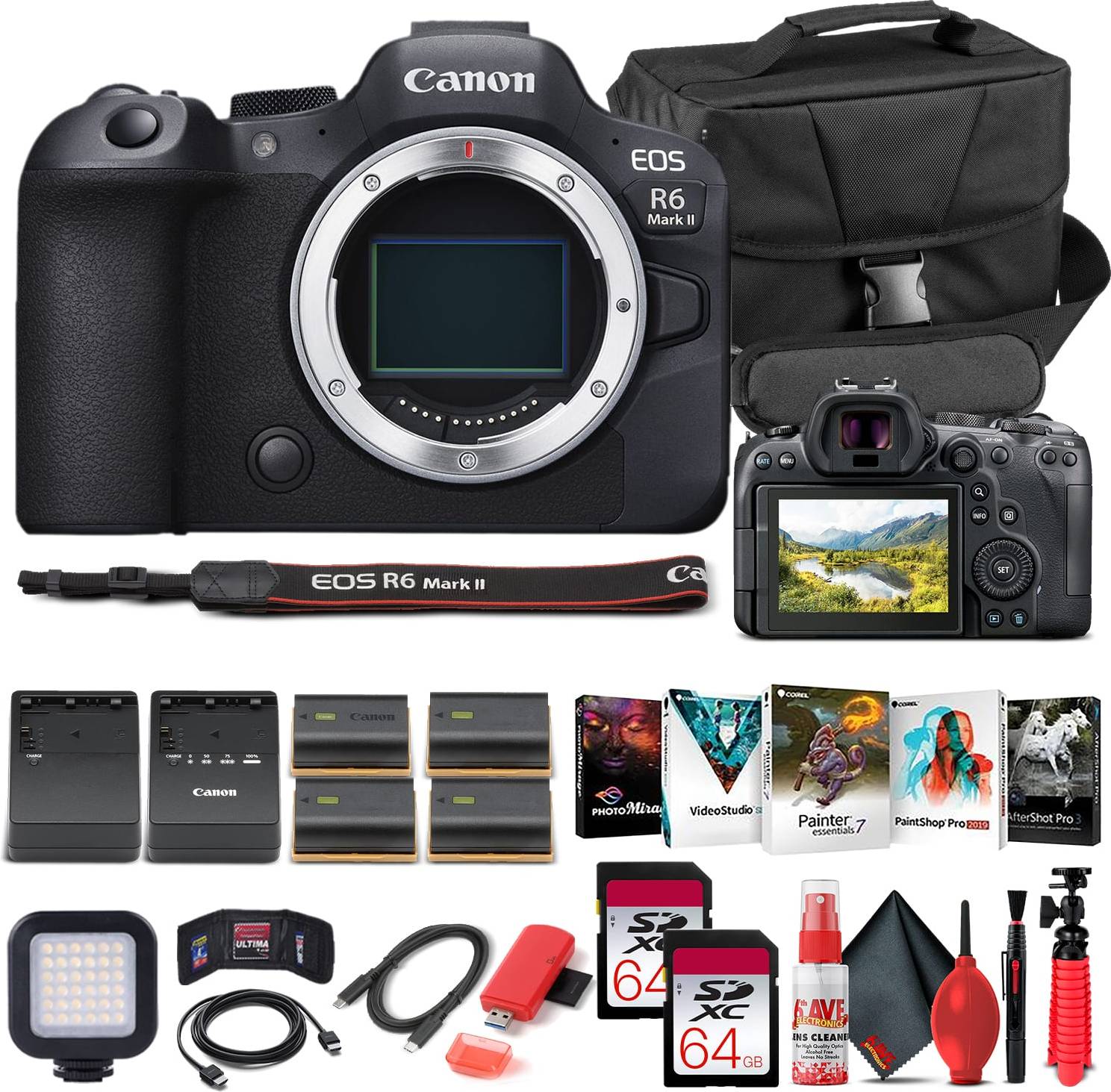 Canon eos r6 mark 2 Canon EOS R6 Mark II Mirrorless Camera Pro Bundle