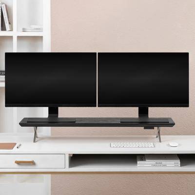 Monitor stand wood Jani Wood Monitor Stand Riser Desk