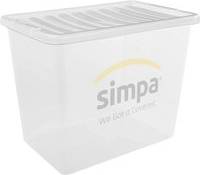 80l storage box Simpa 80L Stackable Plastic Storage Box