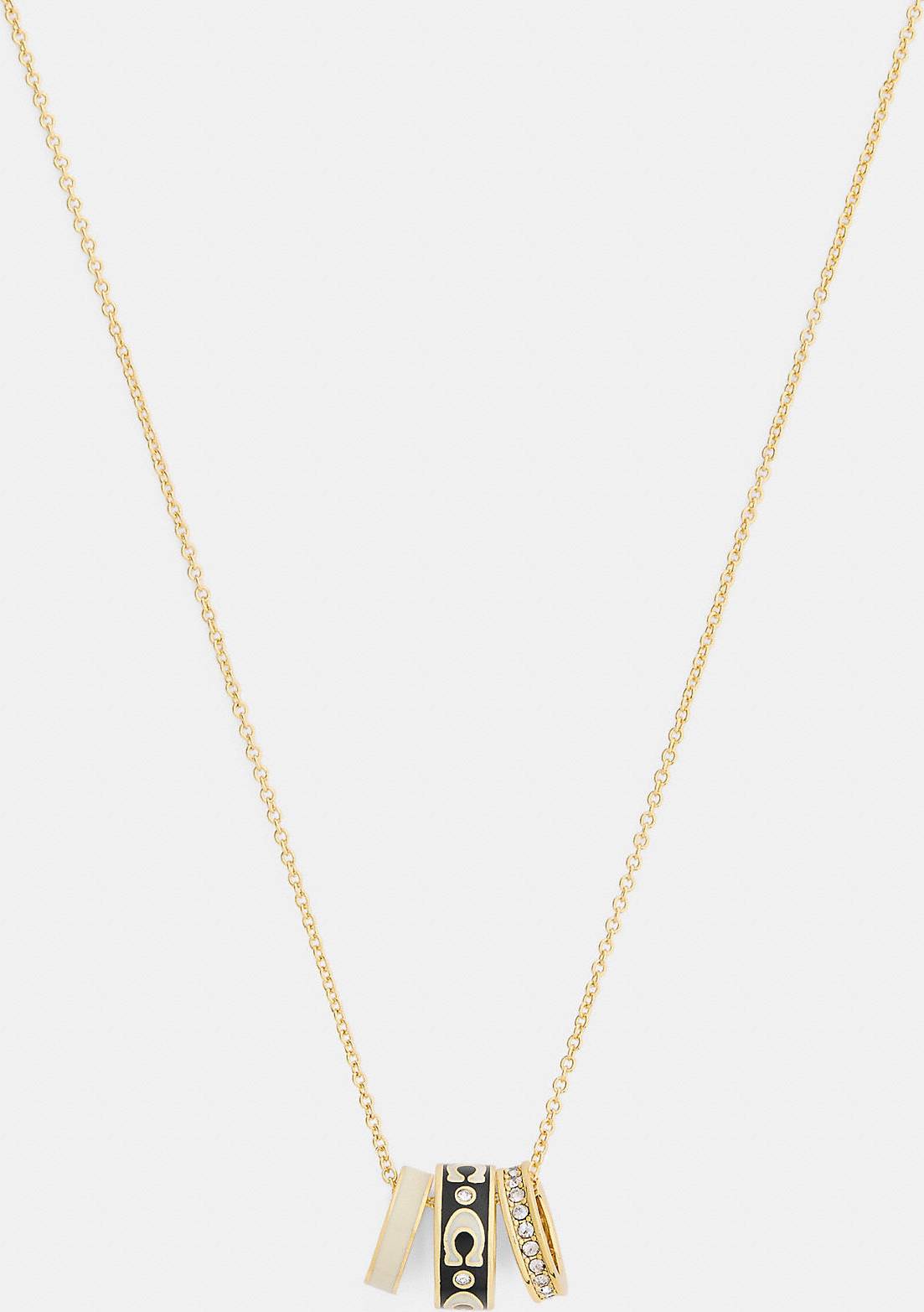 Coach Repeated C Rondelle Necklace