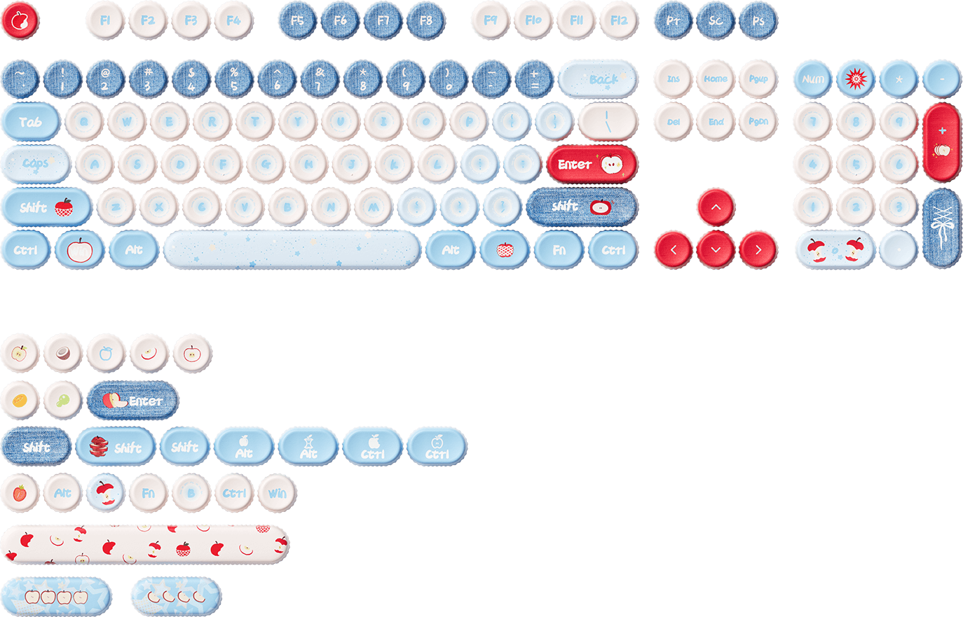 Akko Wave BottleCap Keycaps Set 131-Key