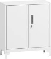 Homcom Lockable Metal Filing 2-Tier Cupboard Storage Cabinet