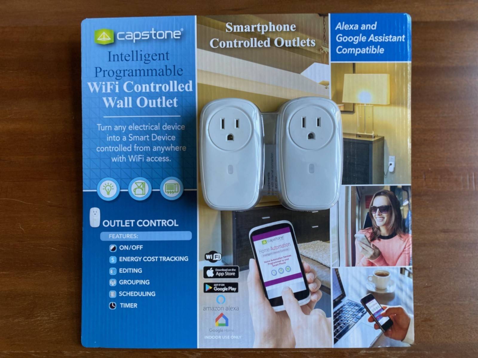 Wifi smart plug Capstone Intelligent Programmable Wifi Wall Outlets Pack