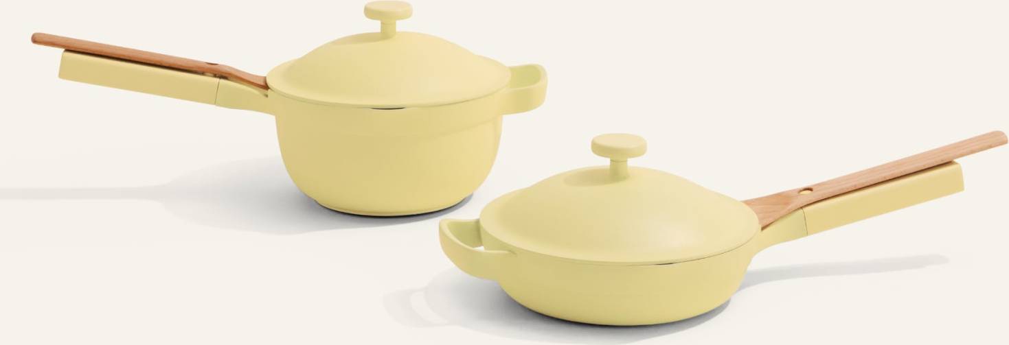 Our Place Mini Cookware Duo Butter Yellow Cookware Set