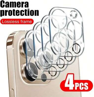 Shein 4pcs Full Coverage Camera Lens Tempered Glass Screen Protector