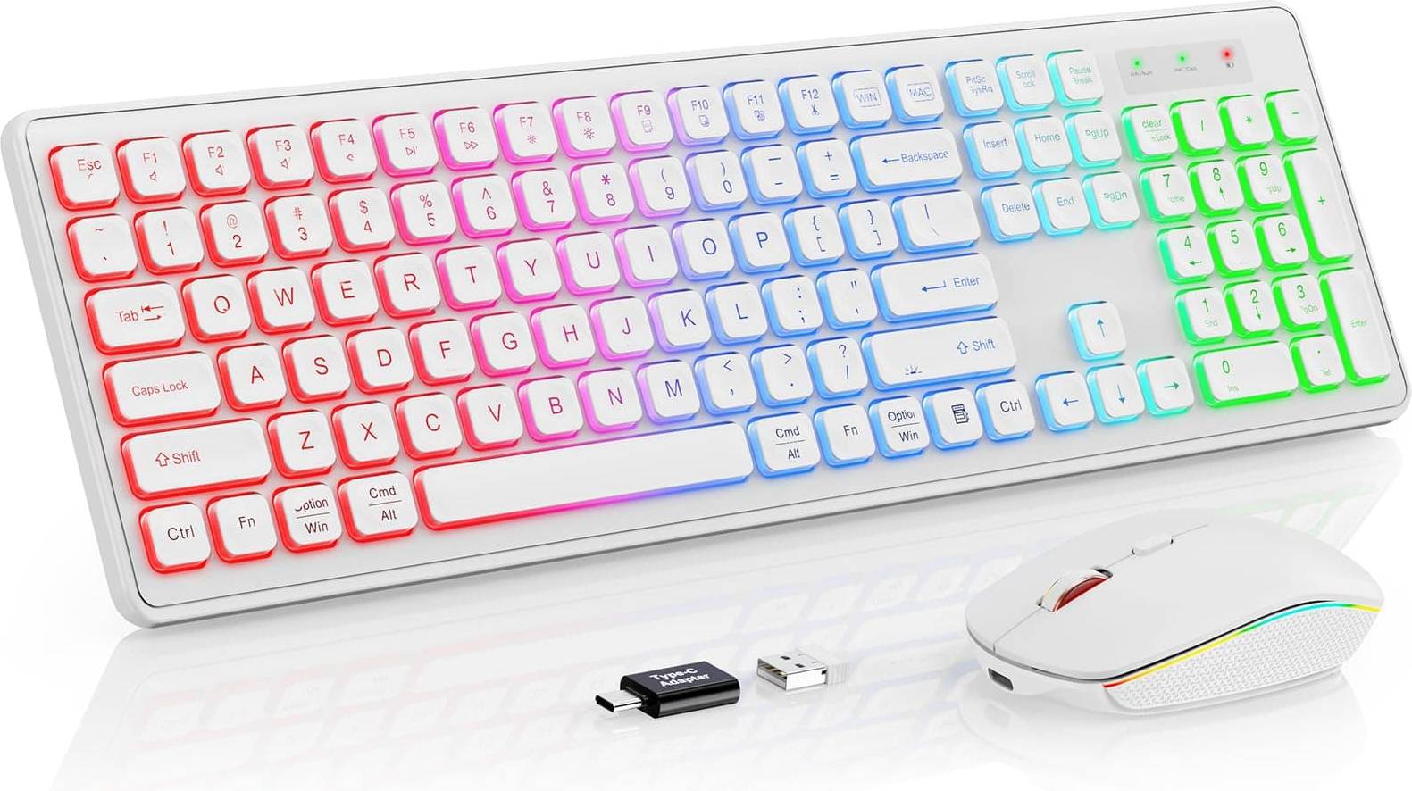 Rechargeable RGB Backlit Keyboard and Mouse Combo