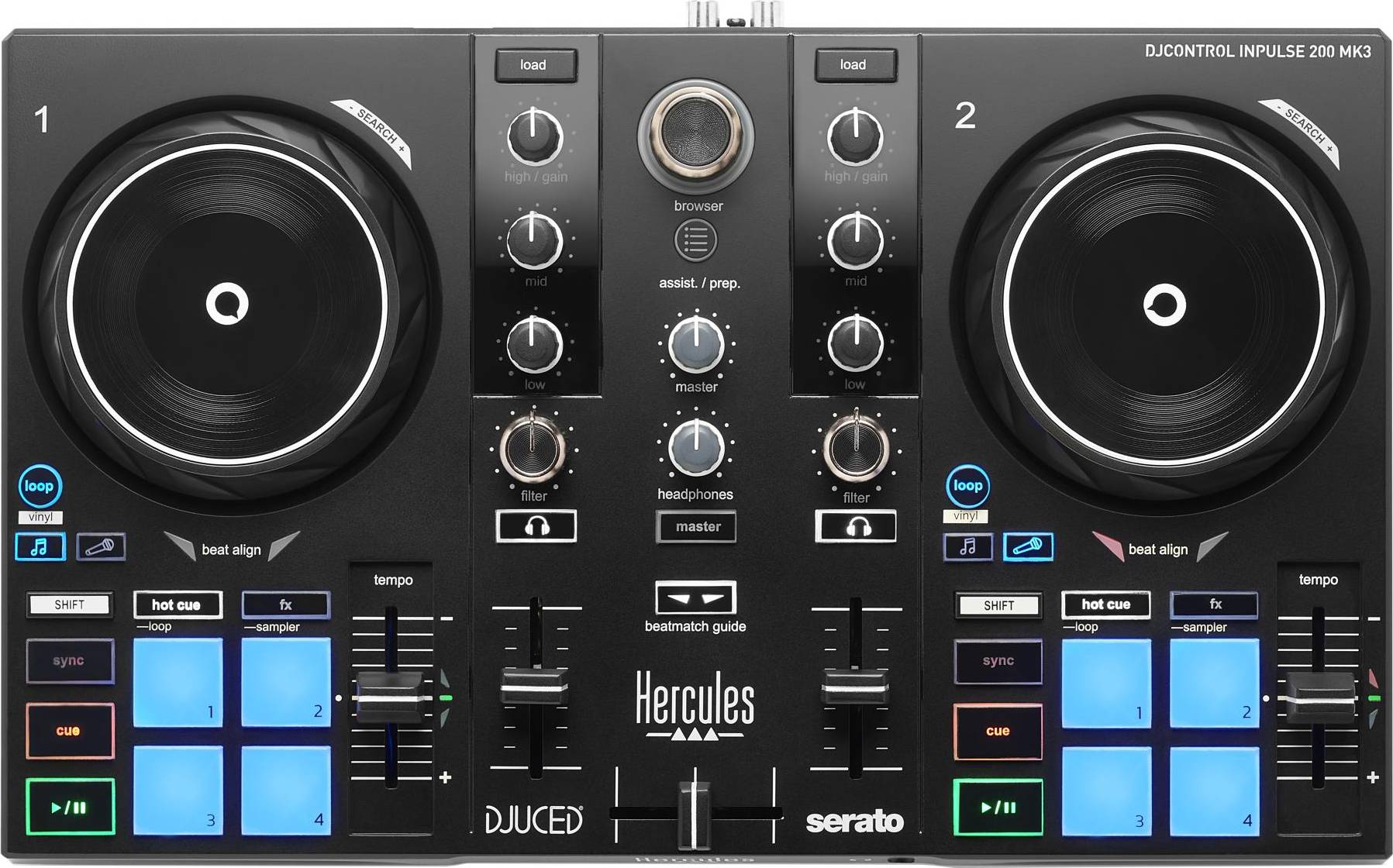Hercules dj Hercules DJ DJControl Inpulse 200 MK3 2-Channel Controller