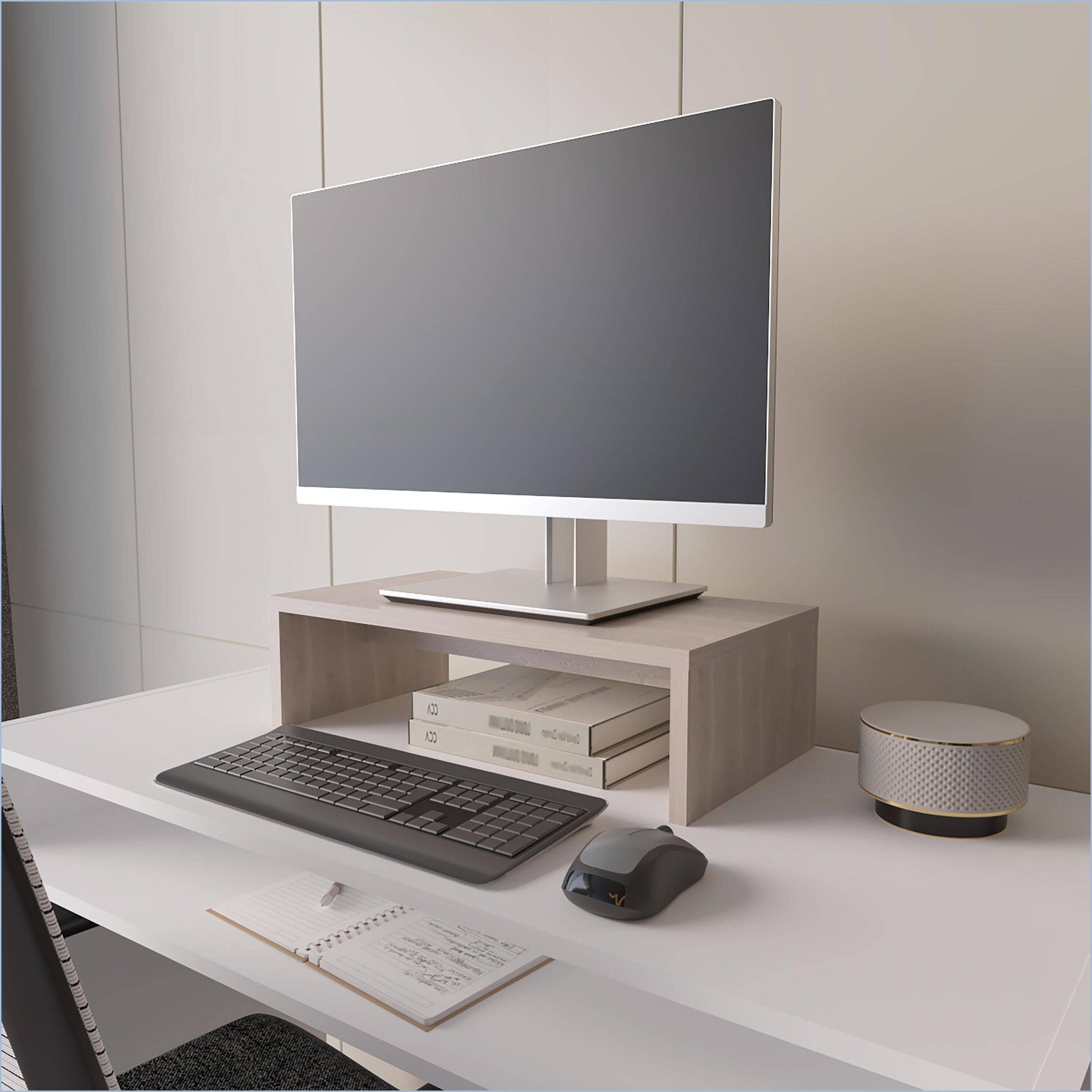SunJet Monitor Stand Kent Compact Office Desk Organizer