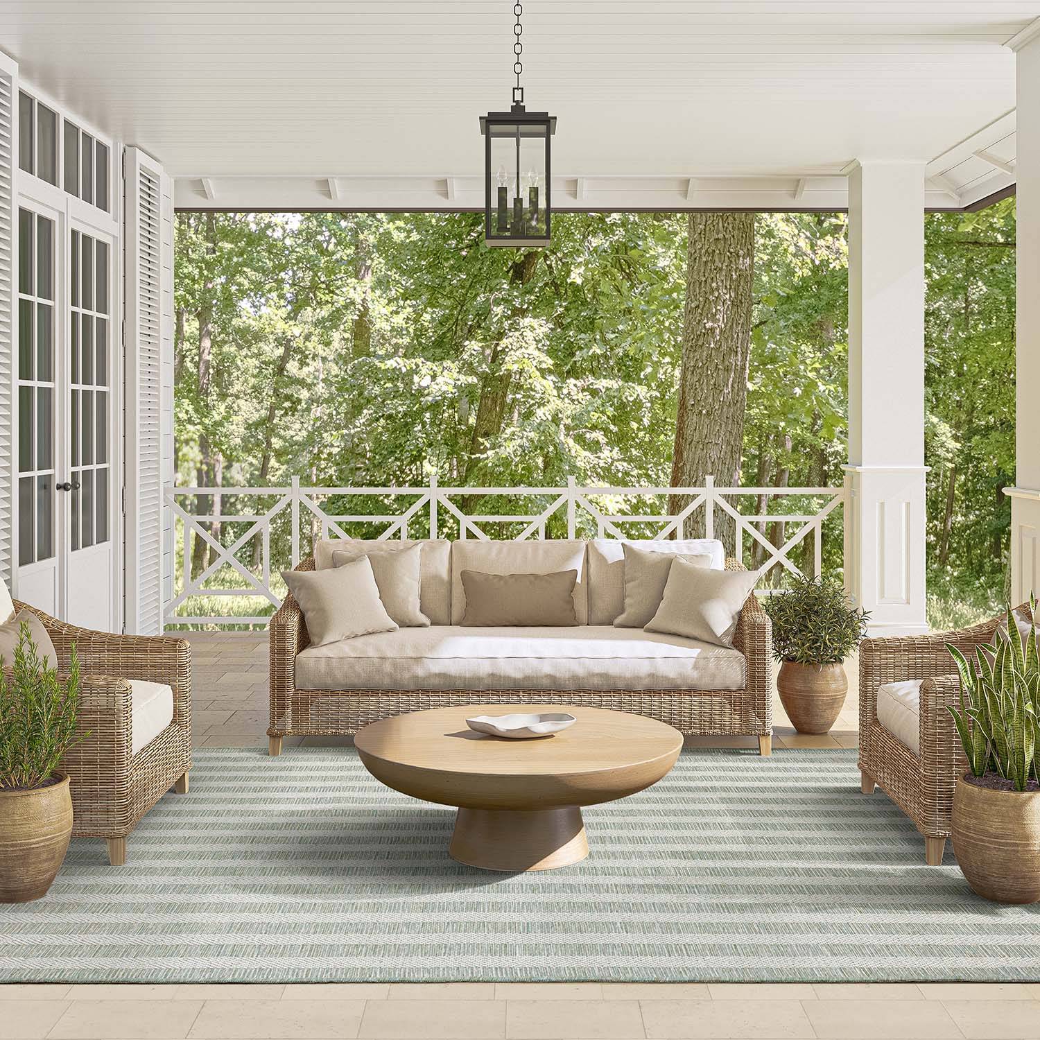 Polypropylene outdoor rugs Abani Rugs Ocean Loomed Polypropylene Rectangular Area Rug 8 x 10 Green