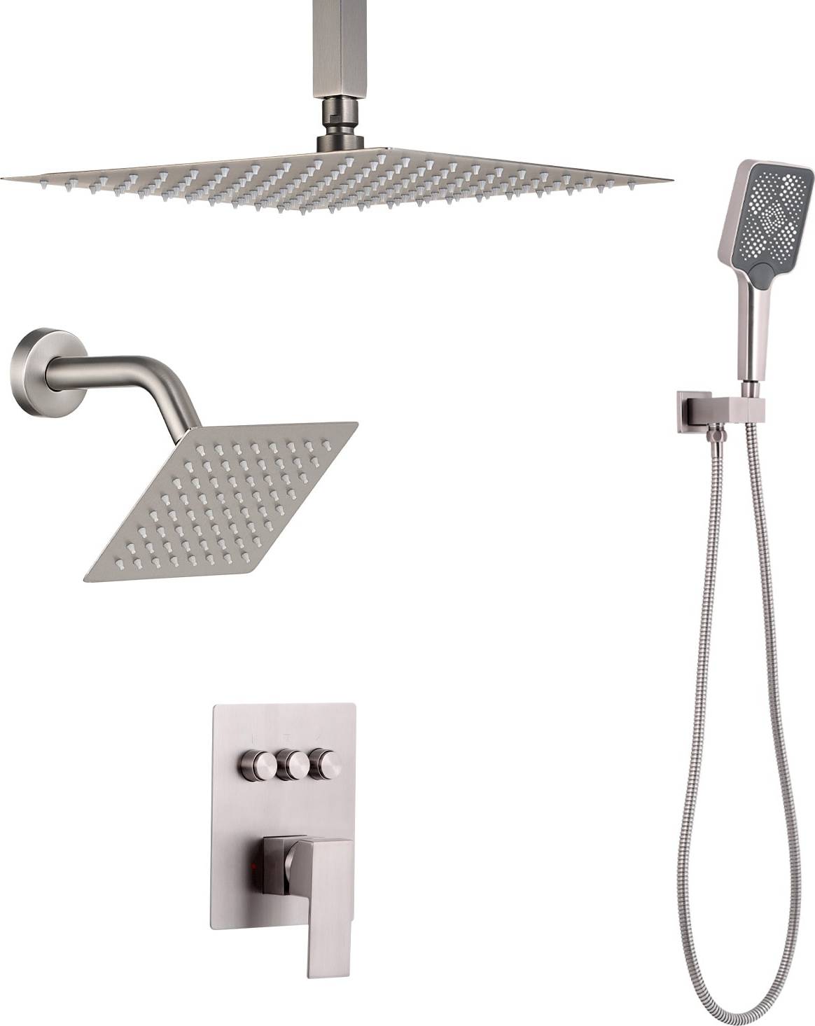 Shower faucet set VEVOR Shower Faucet Set 12 Inch Ceiling Mount