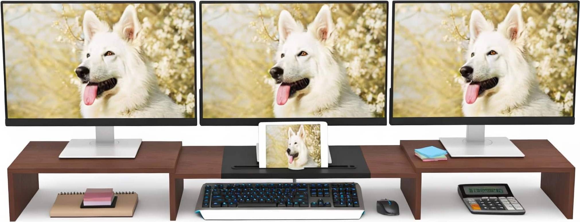 CovertSafe Triple Monitor Stand Riser
