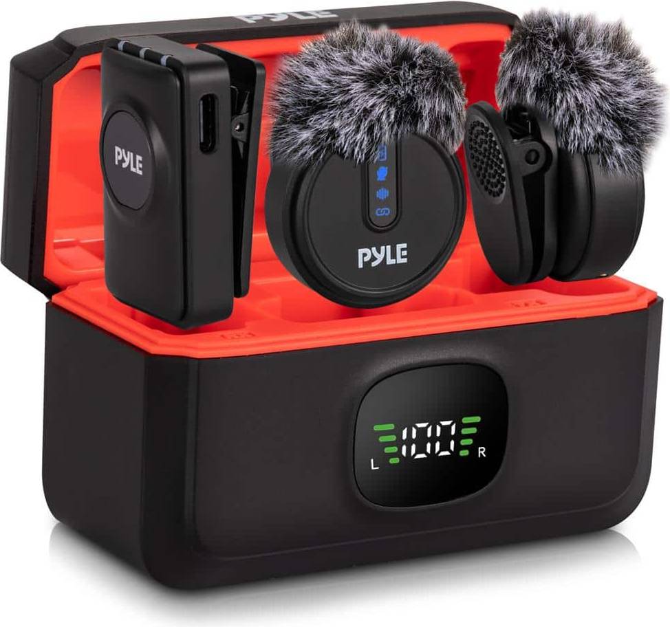 Wireless lavalier microphone Pyle Wireless Lavalier Microphone System