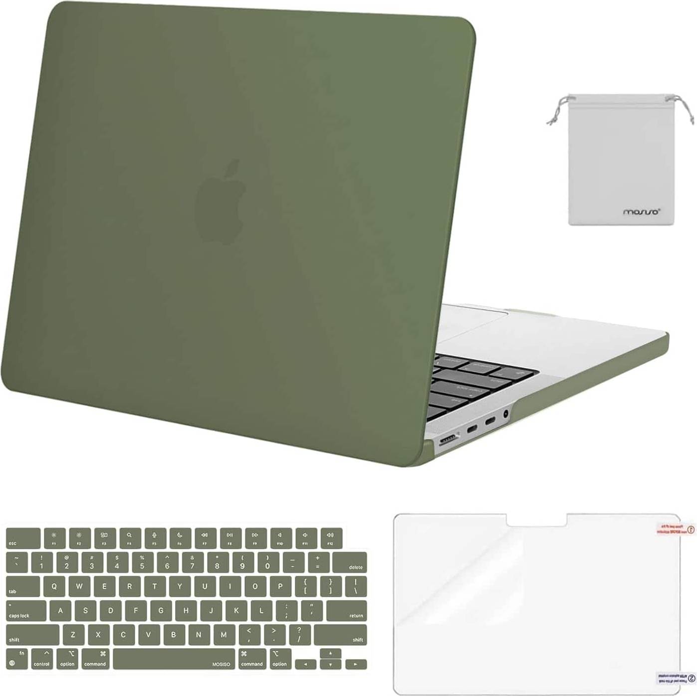 MOSISO Case for MacBook Pro 14 Inch Army Green