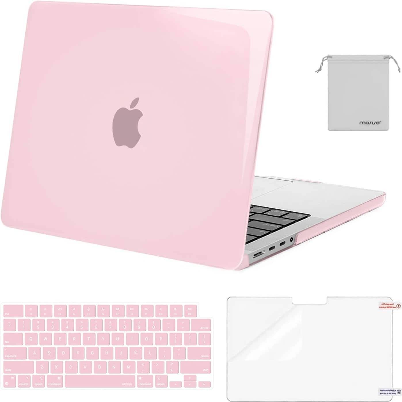 MOSISO Case MacBook Pro 14 Inch Rose Pink