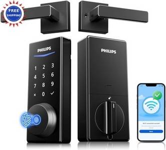 Wi fi smart lock Philips Wi Fi Smart Lock Keyless Entry Front Door Set