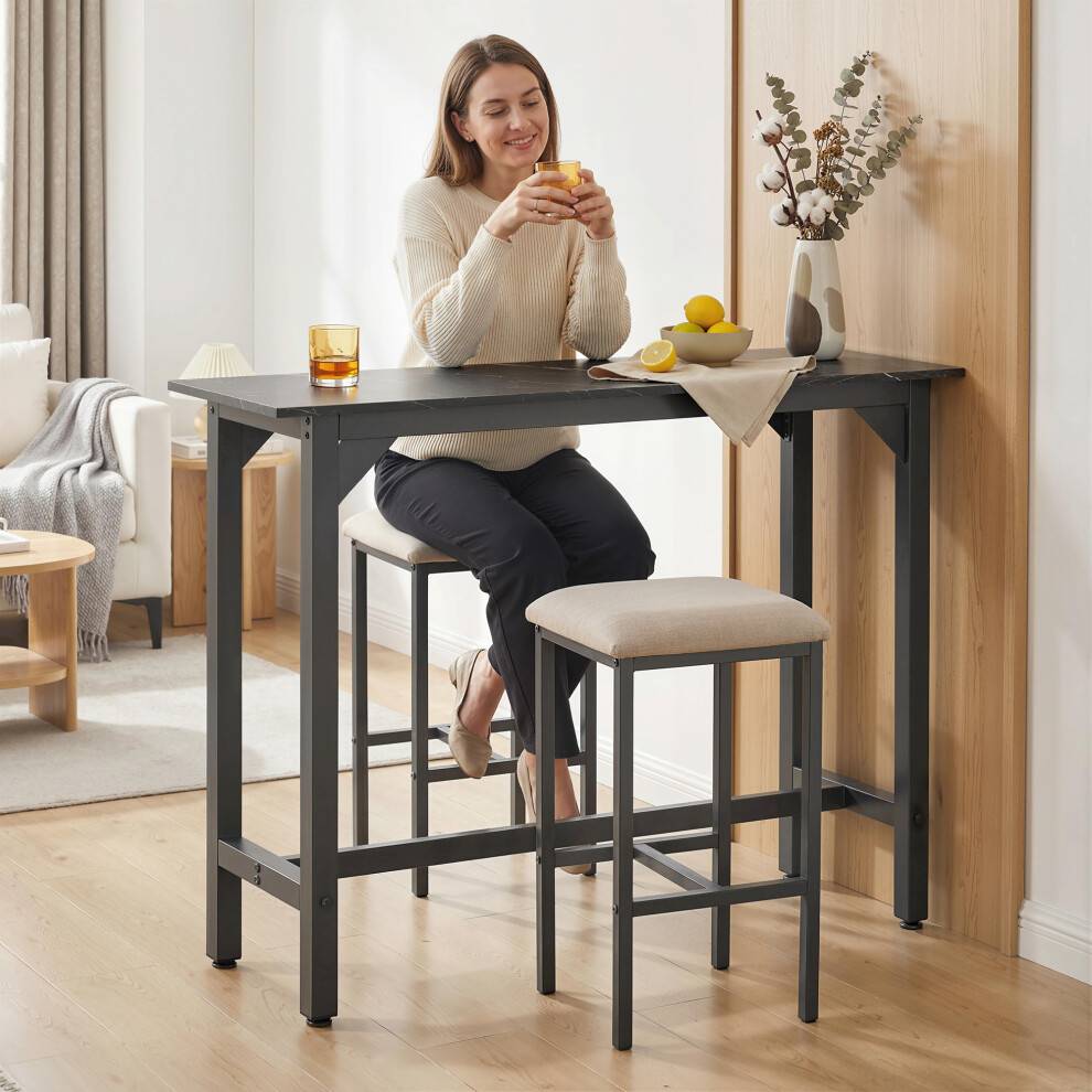 Homcom Coffee Table with Adjustable Footpads Bar Table