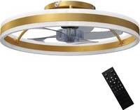 Homcom LED Mount Ceiling Fan with Light and Remote