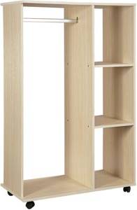 Homcom Rolling Open Wardrobe Hanging Rail Storage Clothes Rack