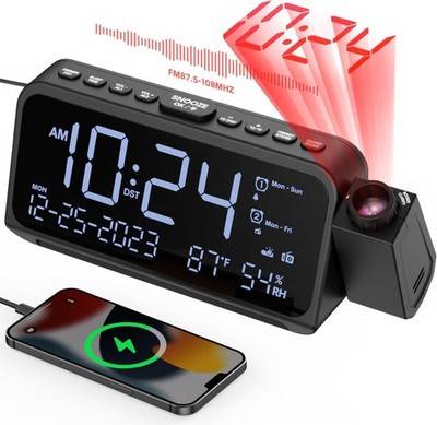 ROCAM Digital Alarm Clock With Projection