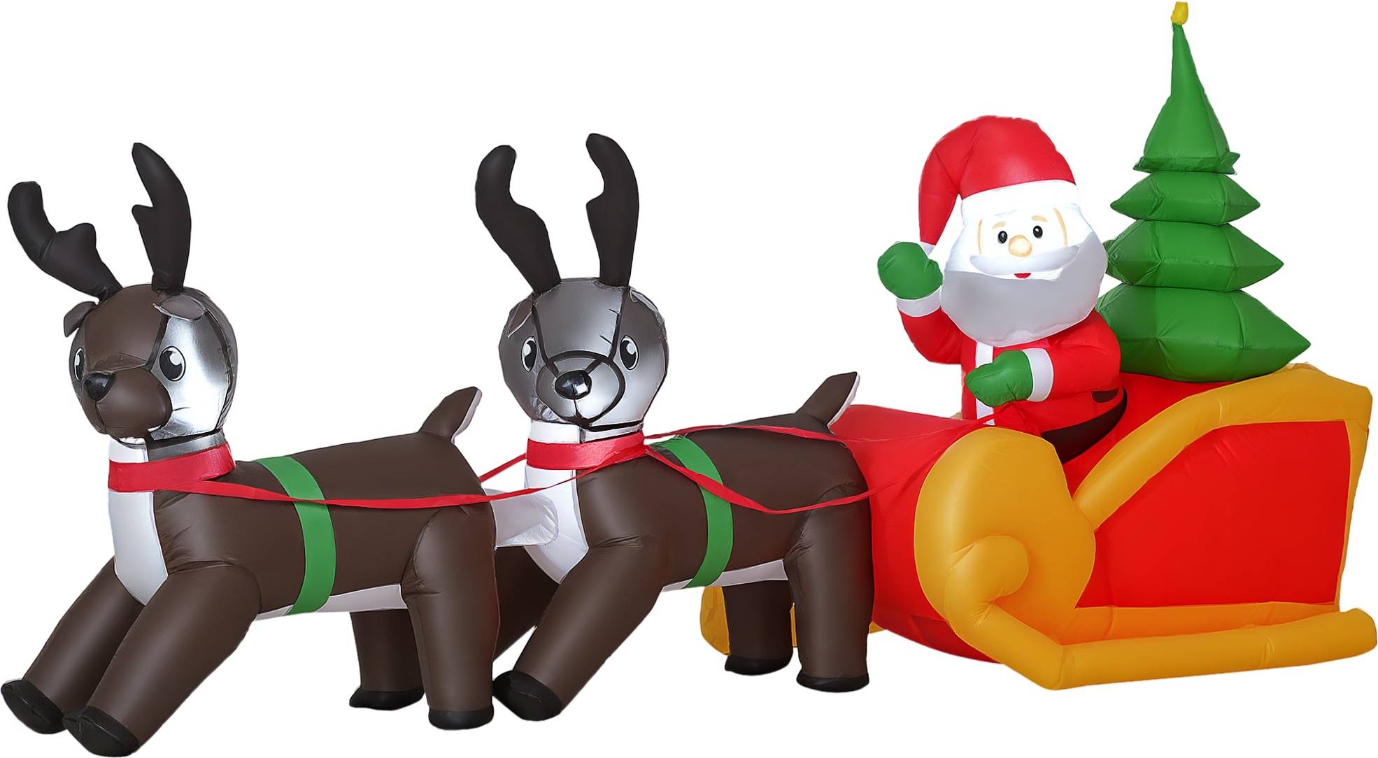 Inflatable santa Homcom 7ft Christmas Inflatable Santa Claus with LED Lights