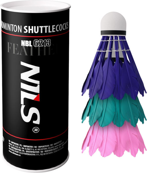 Feather Shuttlecocks Multicolor 3 Pack
