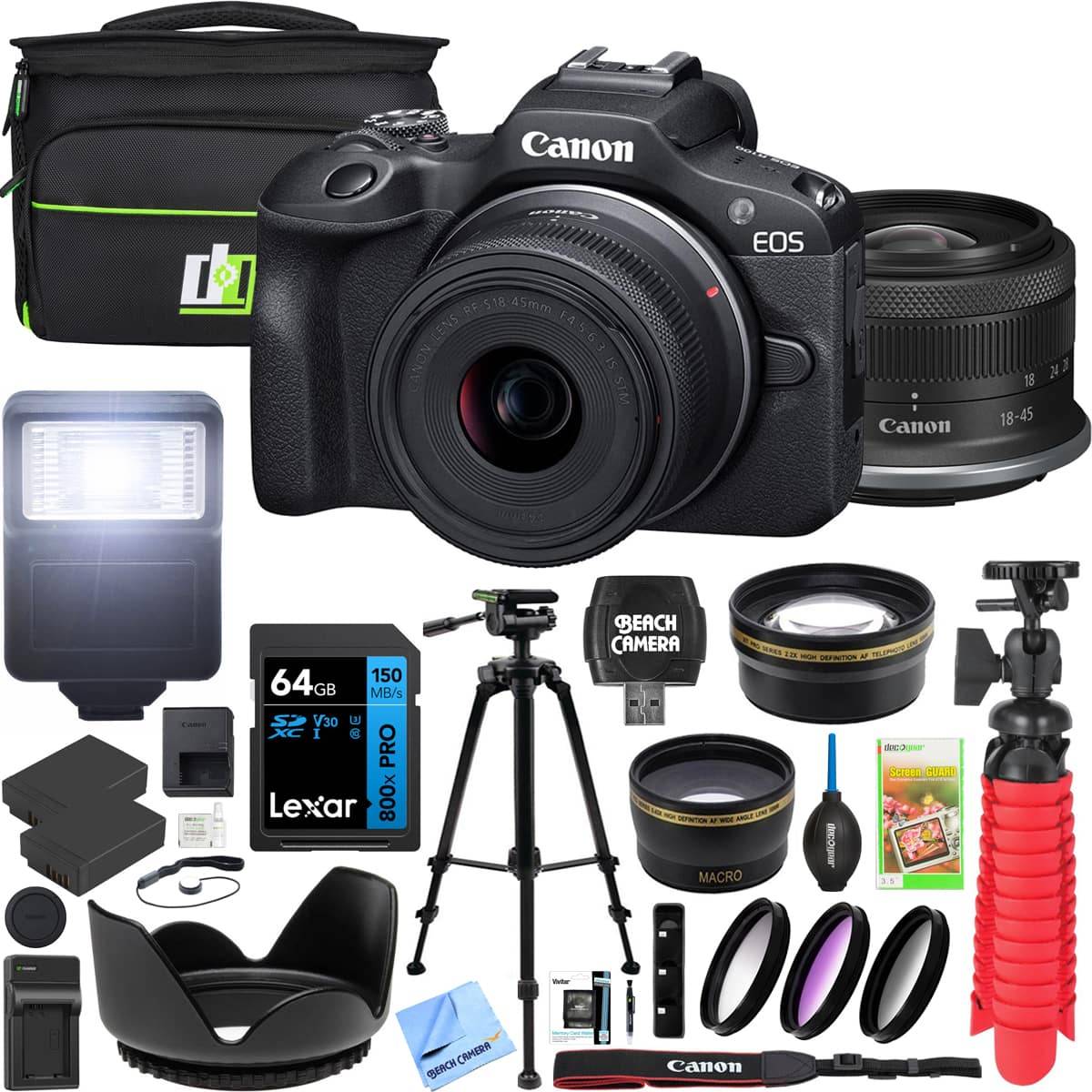 Canon eos r100 mirrorless camera Canon EOS R100 Mirrorless Camera 18-45mm F4.5-6.3 IS STM Lens Kit