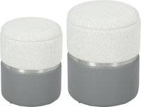 Homcom Nesting Round Ottoman Storage Set 2 Siddepuf 2stk
