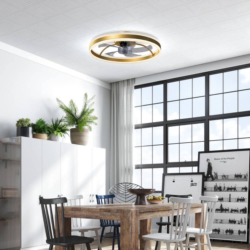 Homcom Ceiling Fan with Light and Remote 50cm