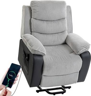 Riser recliner chairs Homcom Power Lift Riser Recliner Chair Armchair