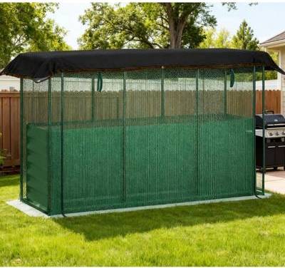 Raised garden bed with bottom GDFSTUDIO Outdoor Galvanized Steel Open Bottom Raised Garden Bed 72.25 Inch