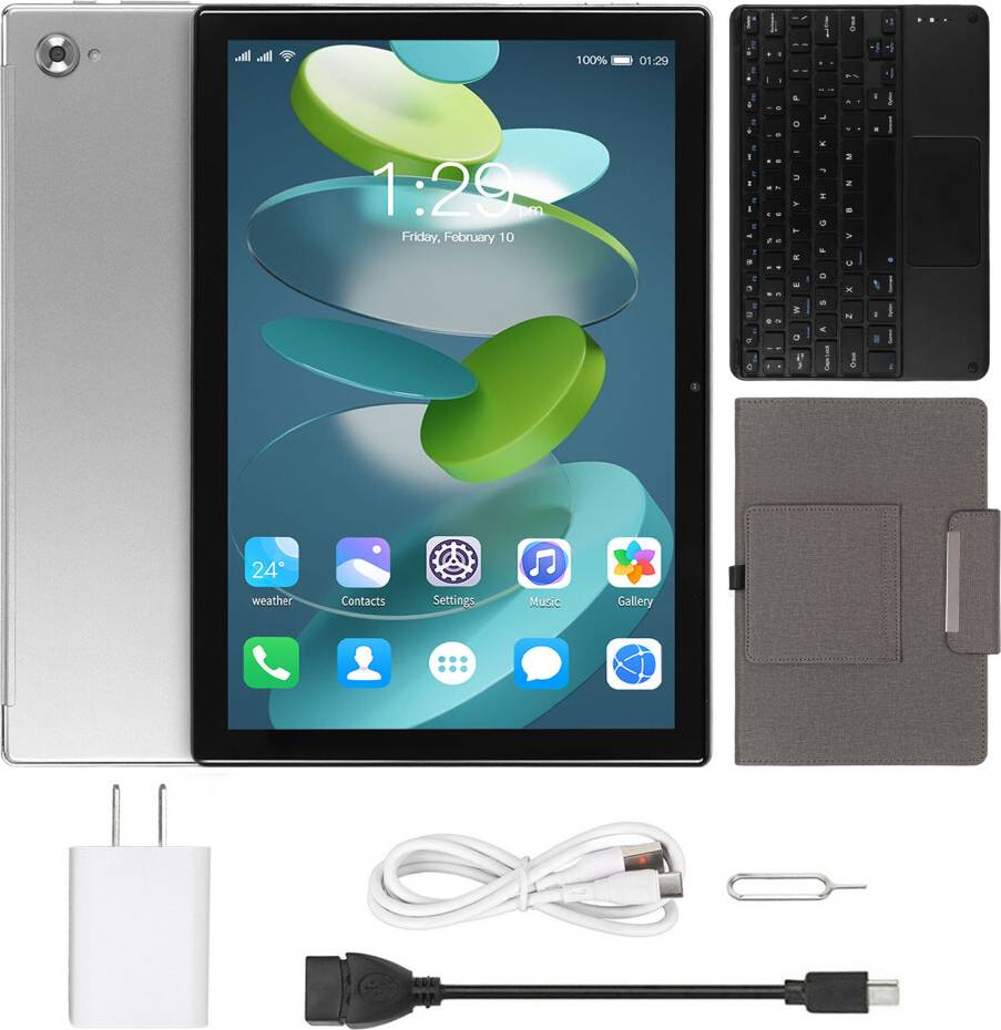 Android Tablet With Keyboard, IPS, Octa Core - Black