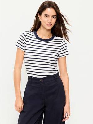 Crew-Neck Ribbed T-Shirt