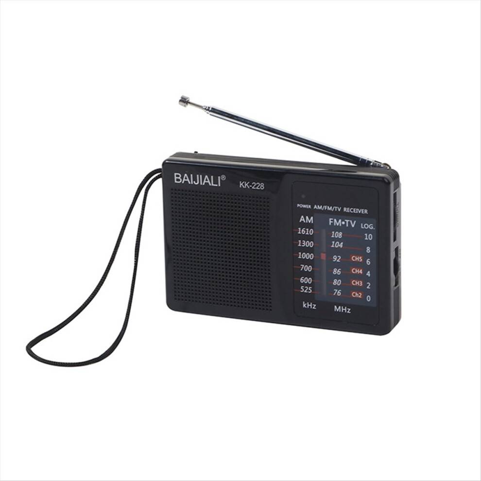 Melitt Mini Retro Radiomodtager Sort